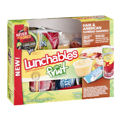 Lunchables with Ham & American Fruit Flatbread Sandwich
