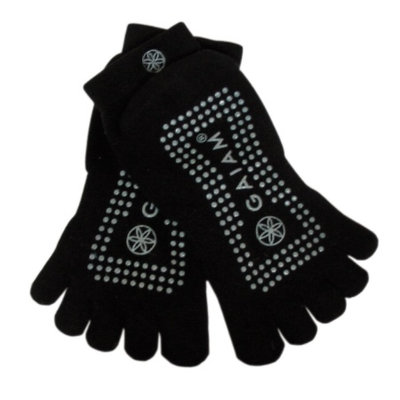 Gaiam Grippy Yoga Socks, Gray, Medium/Large, 1 ea