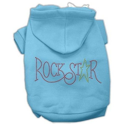 Mirage Dog Supplies Rock Star Rhinestone Hoodies Baby Blue S (10)