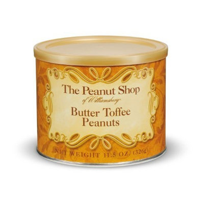 The Peanut Shop of Williamsburg Butter Toffee Peanuts, 11.5-Ounce Tins (Pack of 2)