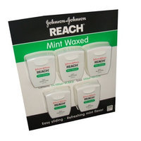 Reach Mint Waxed Dental Floss 100 Yards Per Pack (Pack of 5)