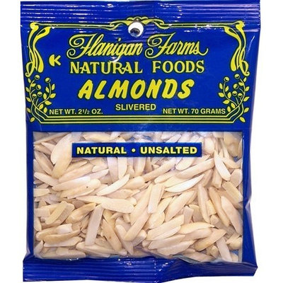 Flanigan Farms Natural Foods Almonds, Slivered, Unsalted