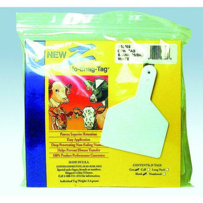 Farnam Z Tag Blank Cow Ztags White - 53603