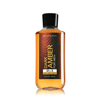 Bath & Body Works Signature Collection DARK AMBER 2-in-1 Hair + Body Wash