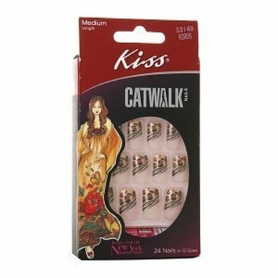 Kiss Catwalk Nails Medium Length Nail Kit # 53149 Kor06 Limited Edition
