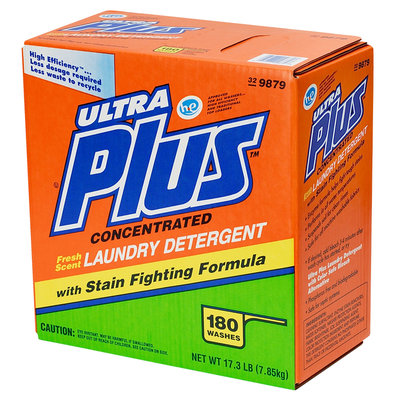 Ultra Plus Powder Laundry Detergent w/ Stain Fighter Formula, 180 Loads