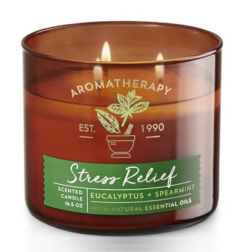 Bath & Body Works® Aromatherapy STRESS RELIEF - EUCALYPTUS & SPEARMINT 3-Wick Candle