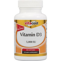 Vitacost Brand Vitacost Vitamin D3 -- 5,000 IU - 200 Softgels