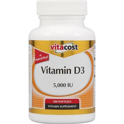 Vitacost Brand Vitacost Vitamin D3 -- 5,000 IU - 200 Softgels