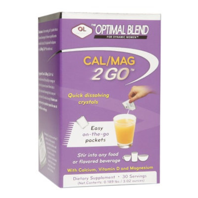 Olympian Labs Optimal Blend Calcium/Magnesium 2 GO Quick Dissolving Crystals, 30 ea