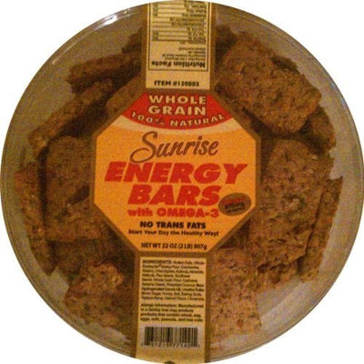 Sunrise Whole Grain 100% Natural Energy Bars with Omega-3