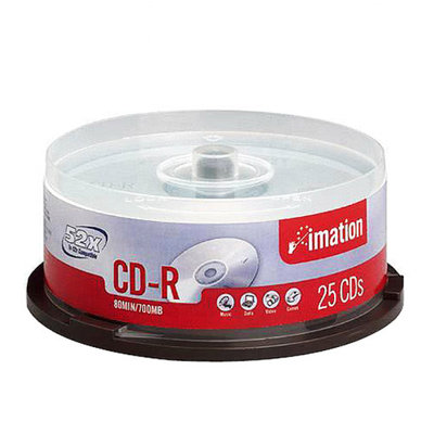 Imation 17333 CD-R Branded Surface 80 Min/700MB 52X 25/PK