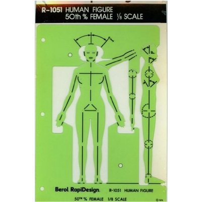 Berol Rapidesign Template - Female Figure 1/4