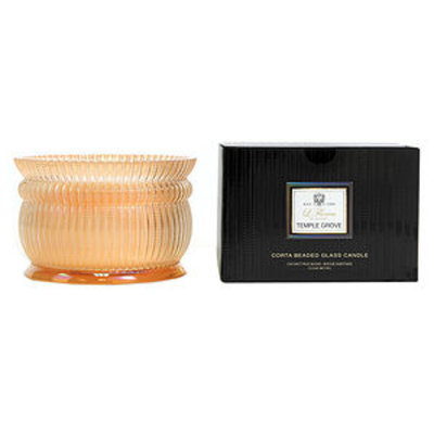 Voluspa 2 Wick Corta Beaded Glass Candle, Temple Grove, 15.8 oz