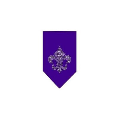 Ahi Fleur De Lis Rhinestone Bandana Purple Small