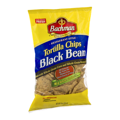Bachman Restaurant Style Tortilla Chips Black Bean