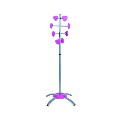 Alba PMKIDHEART Playful Coat Stand with 8 Pink Heart Shaped Pegs