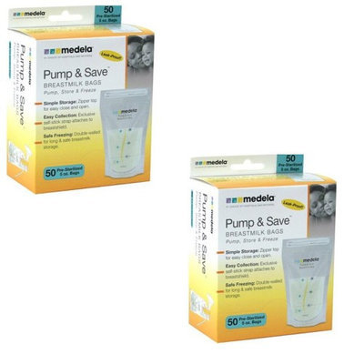 Medela Pump and Save Bags 50 Counts - Pack of 2