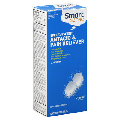 Kmart Corporation Antacid & Pain Reliever, Effervescent, Original Flavor, Tablets, 72 tablets