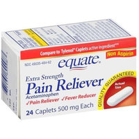 Equate - Pain Reliever Extra Strength, Fever Reducer, Acetaminophen 24 Caplets (Compare to Tylenol)