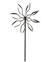 Panacea PAN88862 60 inch Dual Spinner Bronze Leaf Kinetic Art Windmill