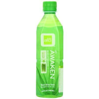 ALO Awaken Aloe Vera Beverage, Wheatgrass, 16.9 Ounce (Pack of 12)