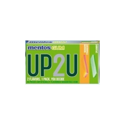 Unknown Mentos Sugarfree Gum Up 2 U 12 pack - Mandarin Strawberry and Spearmint