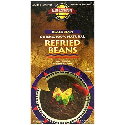 Taste Adventure Black Bean Instant Refried Beans, 8.75-Ounce Boxes (Pack of 6)