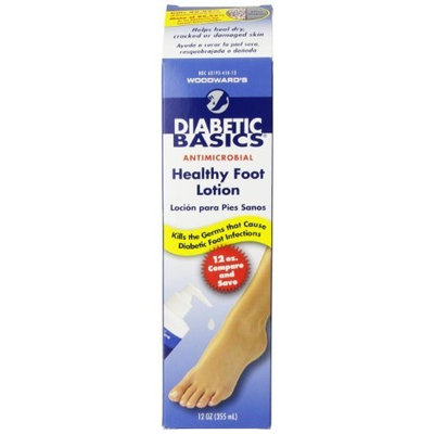 Woodward's Diabetic Basics Healthy Foot Lotion, 12 Ounce Bottle