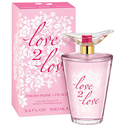 Love2Love Fresh Rose + Peach Eau de Toilette, 3.4 fl oz