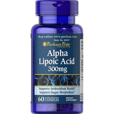Puritan's Pride 2 Units of Alpha Lipoic Acid 300 mg-60-Capsules