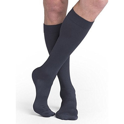 Sigvaris Midtown Microfiber 822CMSM93 20-30 mmHg Closed Toe Mens Calf Medium Short - Steel Grey