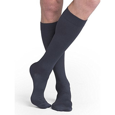 Sigvaris Midtown Microfiber 822CXLM93 20-30 mmHg Closed Toe Mens Calf Extra Large Long - Steel Grey