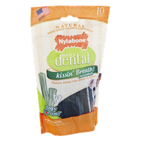 Nylabone Daily Dental Kissin' Breath! Natural Chews - 10 CT