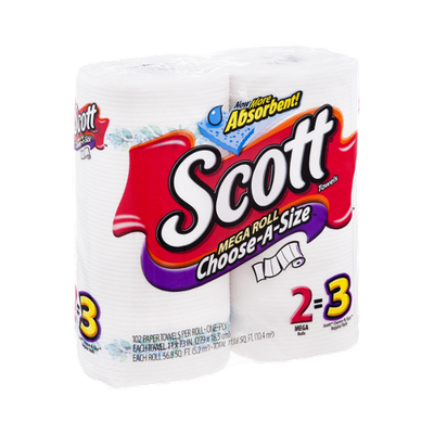 Scott Mega Roll Choose-A-Size Paper Towels- 2 CT