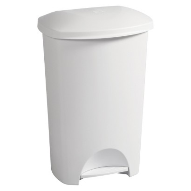 Sterilite 44 Qt./11 gal. Step-On Wastebasket - White