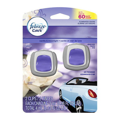 Febreze Car Vent Clips Vanilla & Moonlight Air Freshener