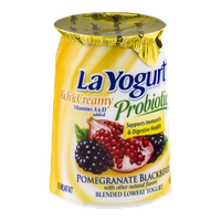 La Yogurt Probiotic Rich & Creamy Lowfat Yogurt Pomegranate Blackberry