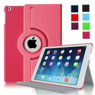 Fintie Ultra Slim 360 Degree Rotating Case Cover with Hard Shell for Apple iPad Air (iPad 5), Magenta