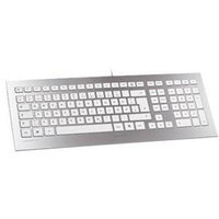 Zf Electronics Corporation Cherry STRAIT Keyboard - Wired - Silver, White