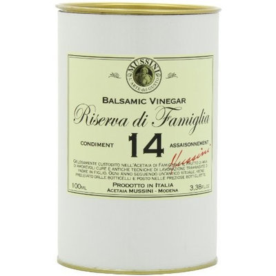 Mussini 14 Year Balsamic Vinegar, Riserva di Famiglia, 3.38-Ounce Glass Bottle