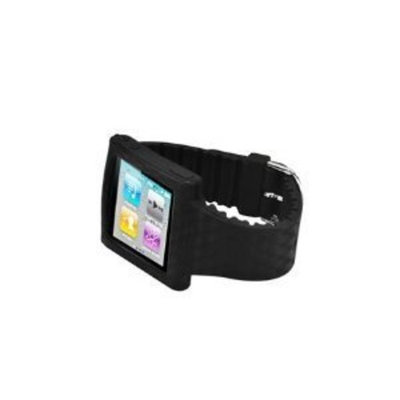 Oker Ipod Nano 6 6g 6th Generation Silicone Silicon Skin Black Watch Band