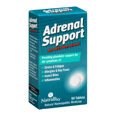 NatraBio Adrenal Support Homeopathic Medicine Tablets - 60 CT