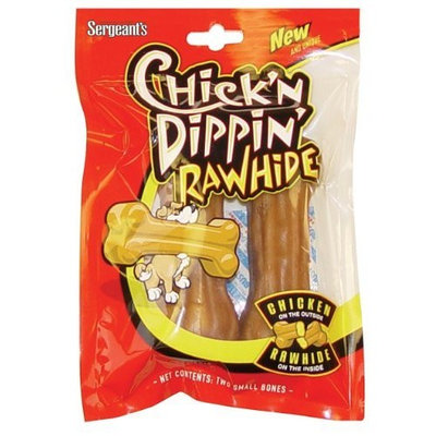 Sergeant's Pet Sergeant's Chick'n Dippin' Rawhide Pressed Bones, 2-Count