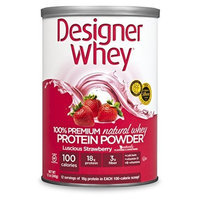 Next Proteins DESIGNER WHEY 100% Premium Whey Protein Powder, Luscious Strawberry, 12 Ounce Canister