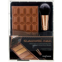 PROFUSION Milk Chocolate Glamour Bar Highlight & Contour Palette With Face Brush