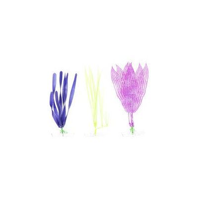 GloFish Plastic Aquarium Plants: 3 Pack - (2 Medium-Large, 1 Large)