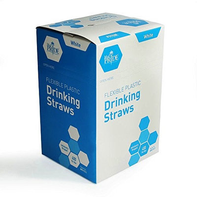 Shield Line MedPride 97413 Flexible Drinking Straws, Wrapped, 10000/CT (25 Bxs of 400)