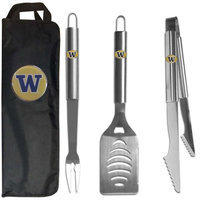 Siskiyou Buckle NCAA 3 Piece BBQ Tool Set with Bag - Washington Huskies