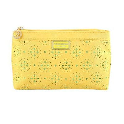 Jacki Design ABC38018YL Cosmopolitan Flat Cosmetic Bag Yellow